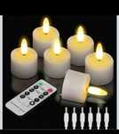 6 sztuk świeczek typu tealight LED do ponownego ładowania, z pilotem