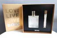 Puste pudełko +zużyte flakony po zestawie wody perfum. Hugo Boss Alive