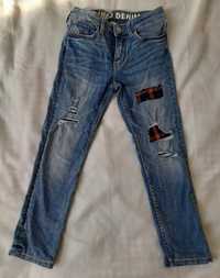 Ocieplane jeansy, Denim, rozmiar 134