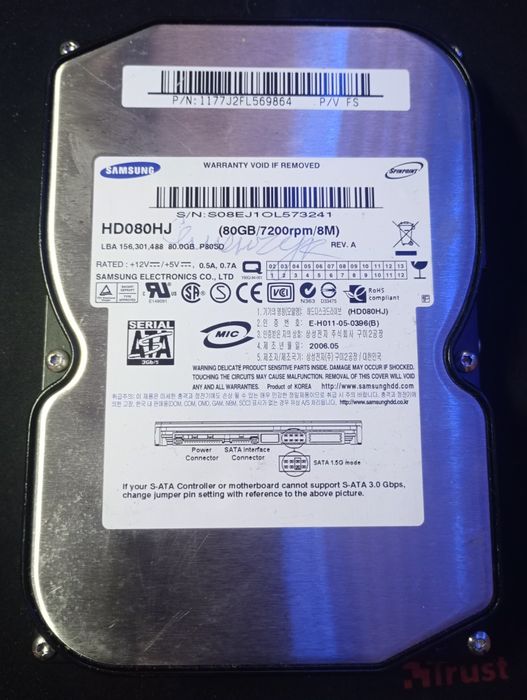 Жорсткий диск Samsung 80GB