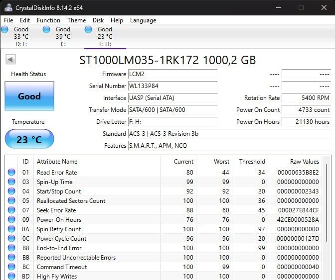HDD 2,5" Seagate - idealny stan 2szt