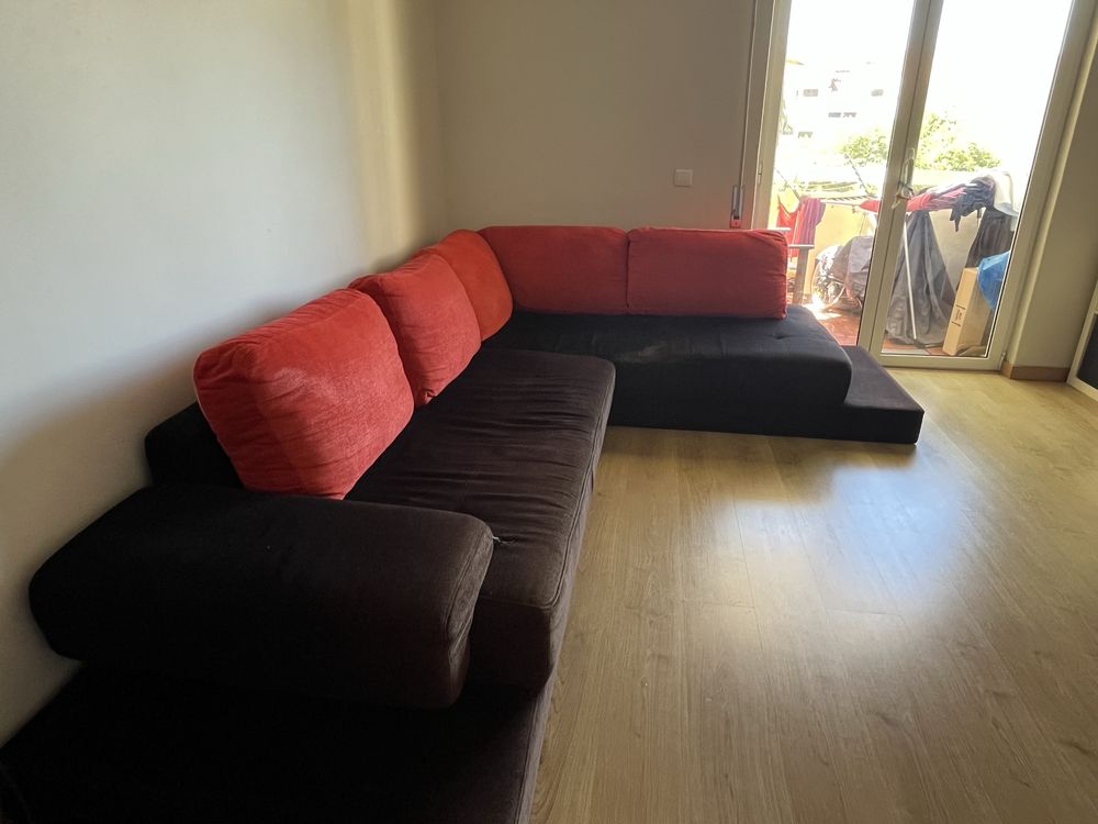 Sofa de canto com chaiae long