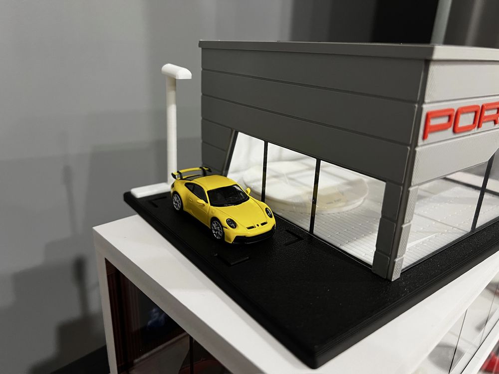 Diorama Stand Automoveis Porsche 1:64