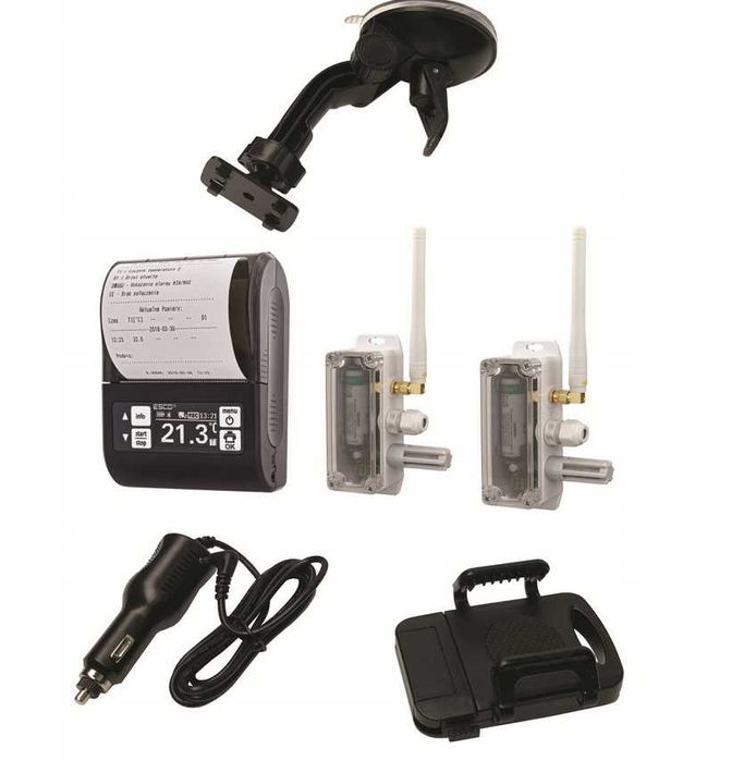 Rejestrator DR203 ESCO + 2 Czujniki Bezprzewodowe