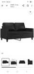 Sofa 2 osobowa 120 ecoskora czarna