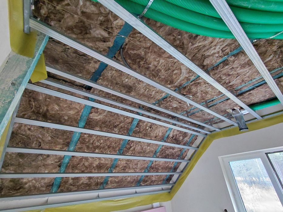 sucha zabudowa GK, adaptacje poddaszy,ścianki działowe, gładzie