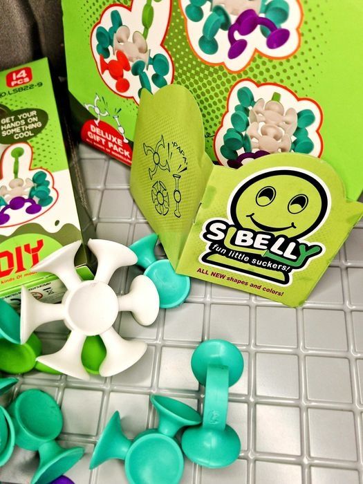 Super zestaw klocków klocki Przyssawki zielone - zabawki kreatywne