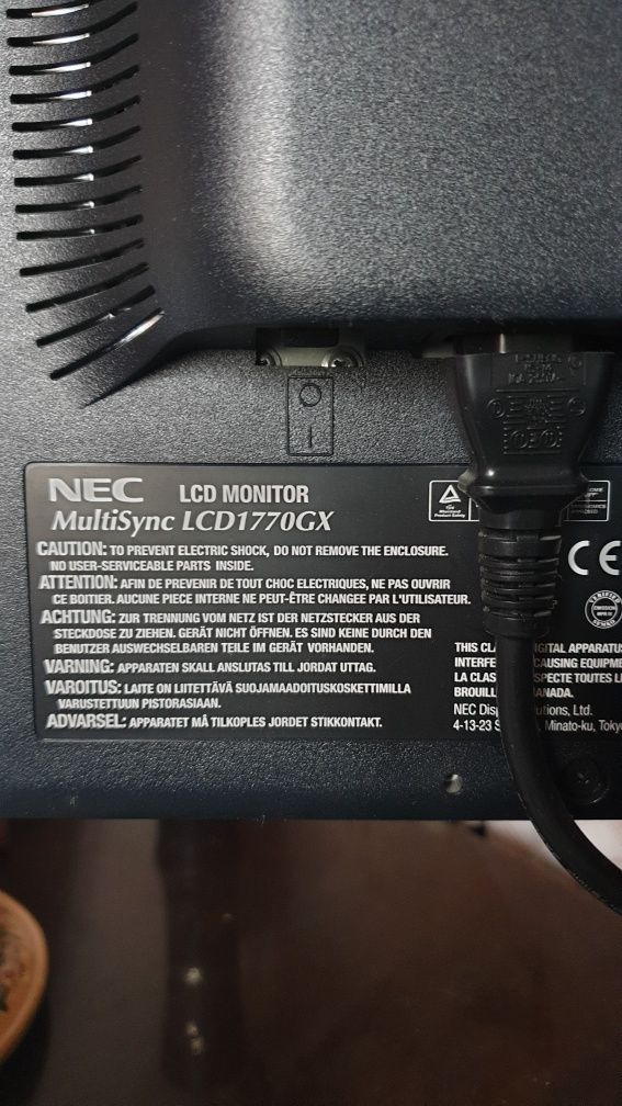 Монітор NEC MultiSync LCD1770GX