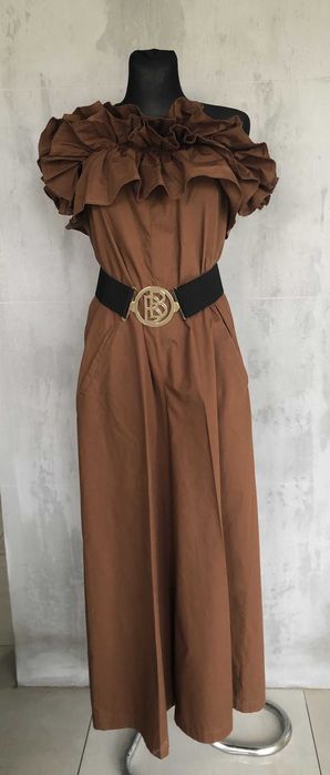 Przepiękny brązowy kombinezon włoskiej marki premium Souvenir r 38