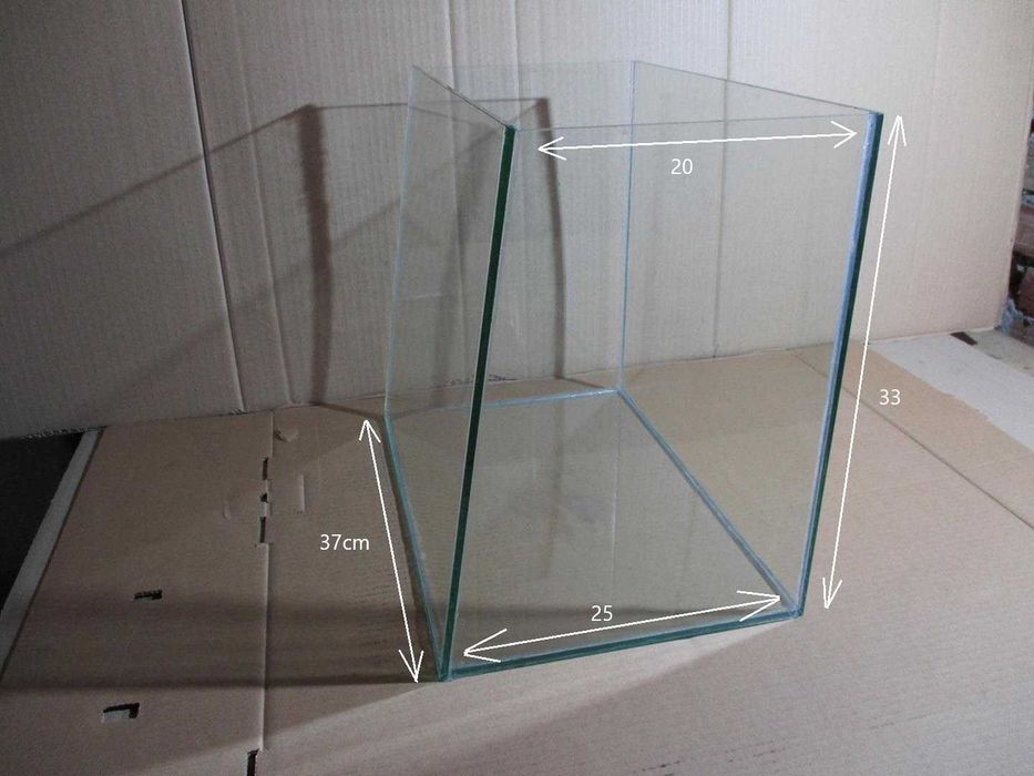 Akwarium Panorama 25L Proste pochylone 37x33x25