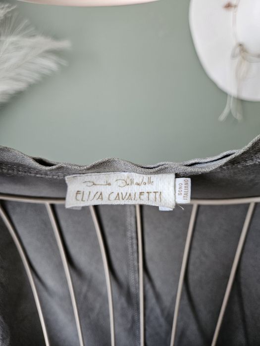 Elisa Cavaletti Szara Sukienka damska letnia  Wiskozowa M Boho Vintage