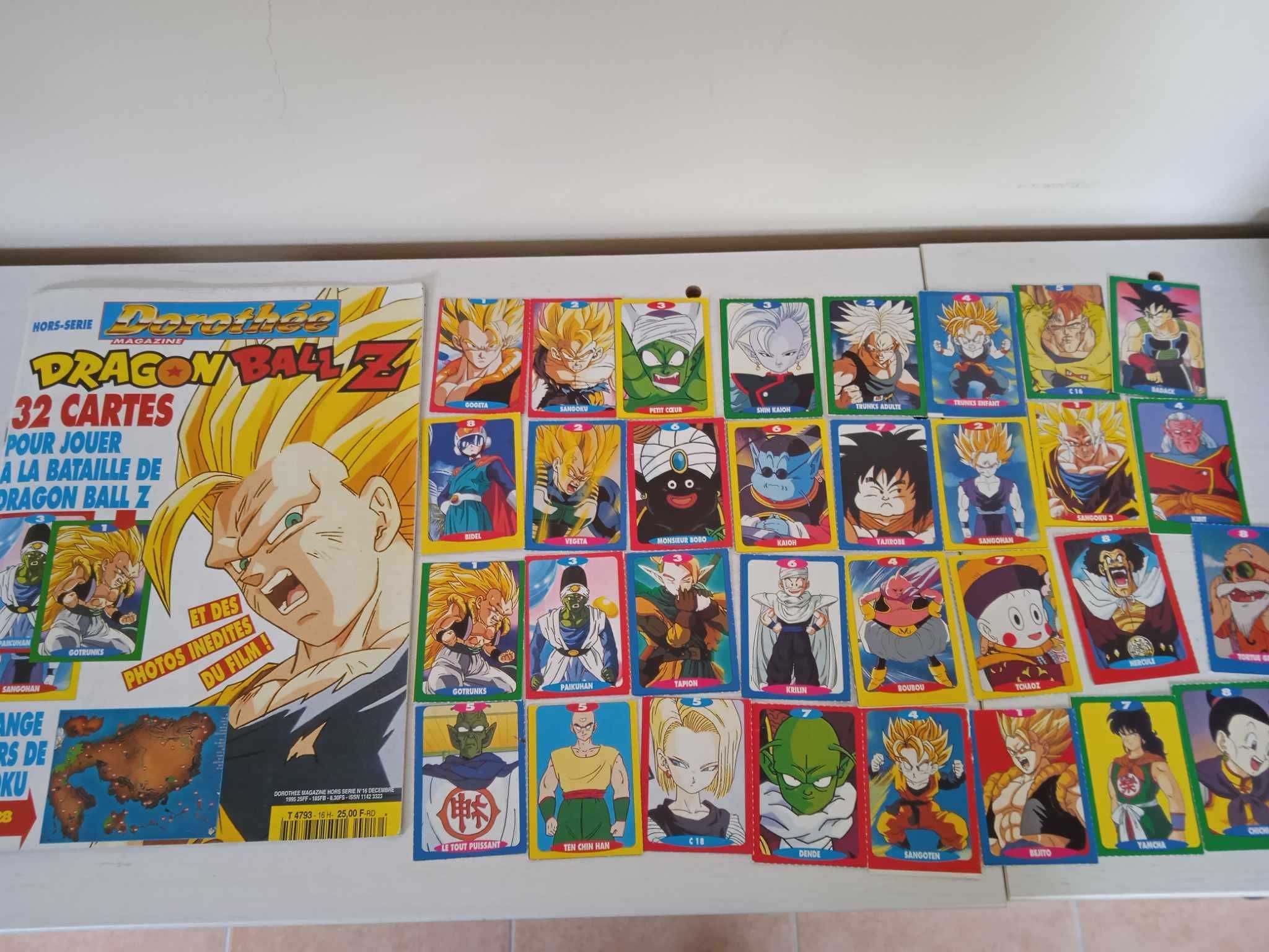 Revista Dorothee com cartas Dragon Ball - Coleção completa