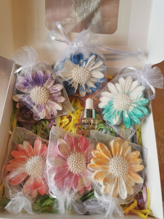 Margarida de Gesso Aromático – Decoração Delicada para Gavetas e Casa