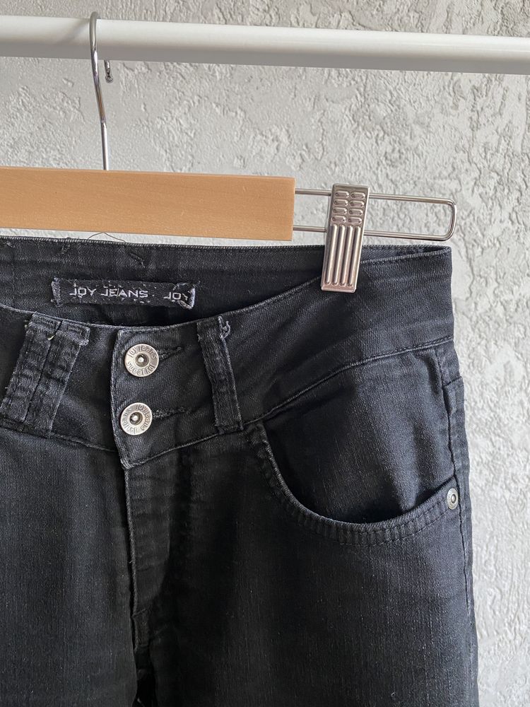 JEANSY dżinsy czarne rurki super skinny wąskie Joy Jeans