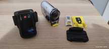 Kamera Sony HDR-AS100V + monitor naręczny + akcesoria