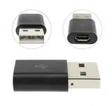 Adapter USB ze złączami męskim A i żeńskim micro USB.