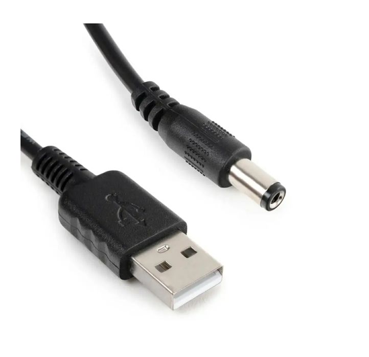 Переходник кабель USB 5.5mm x 2.1mm DC 5V 2A