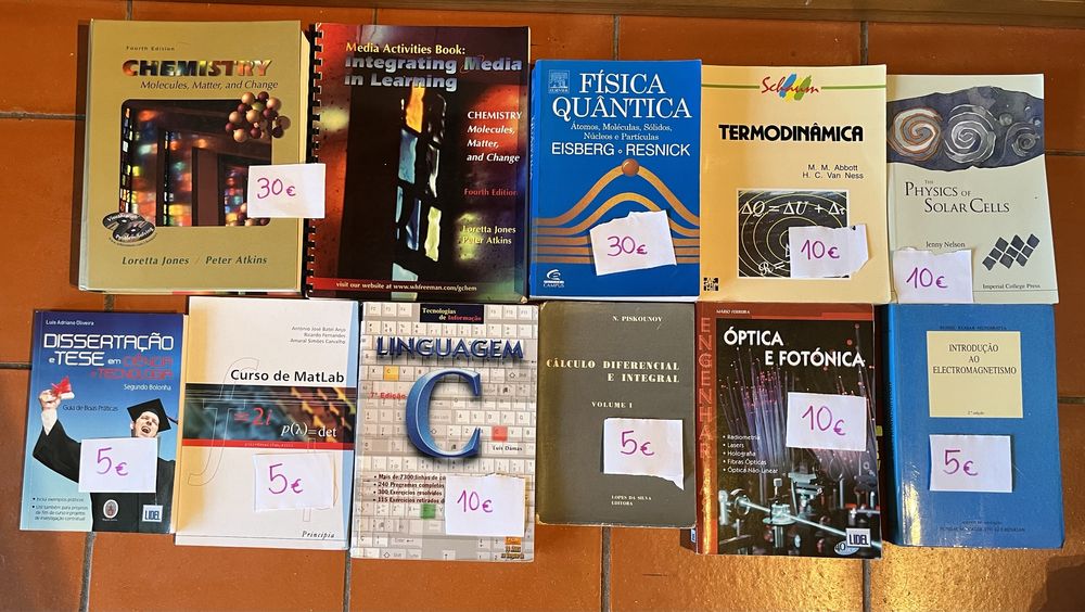 Livros Técnicos. Física/ Química/ Programação