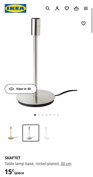 Candeeiro de Mesa IKEA CINZENTO