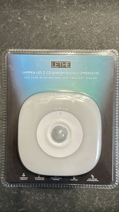 Lampka LED z czujnikiem ruchu i zmierzchu Lethe