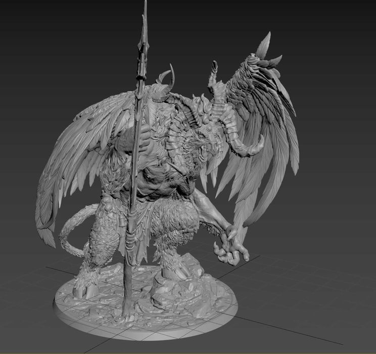 Figurka 3D Minotaur ze skrzydłami –, kolekcjonerska, do malowania