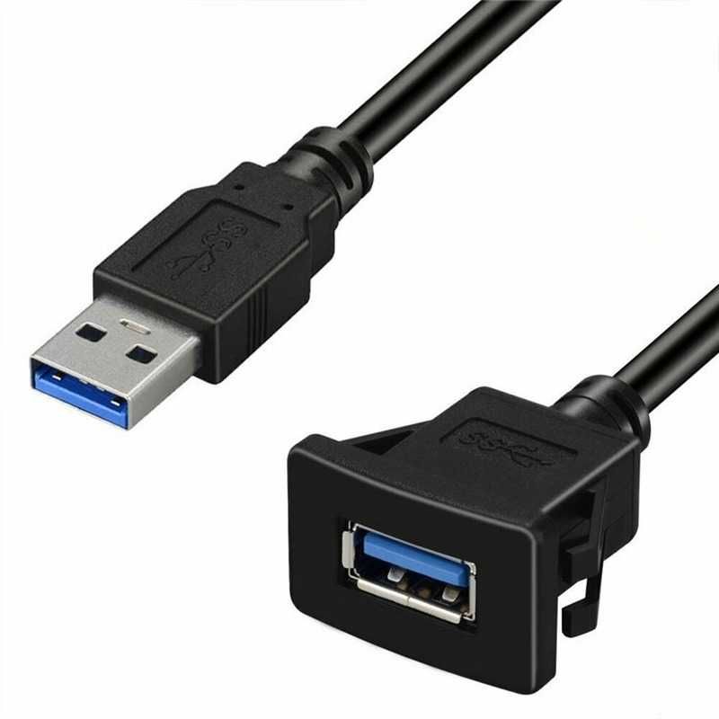 Gniazdo złącze USB 3.0 Z KOŁNIERZEM! Estetyczny montaż samochód, biuro