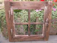 Stare okno retro, loft, ogrodzenie, lustro, altana 71x71