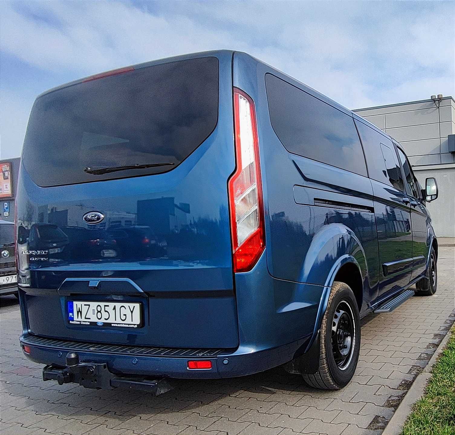 Nowy Bus 8-osobowy FORD TURNEO CUSTOM WYNAJEM wolne terminy WAKACJE