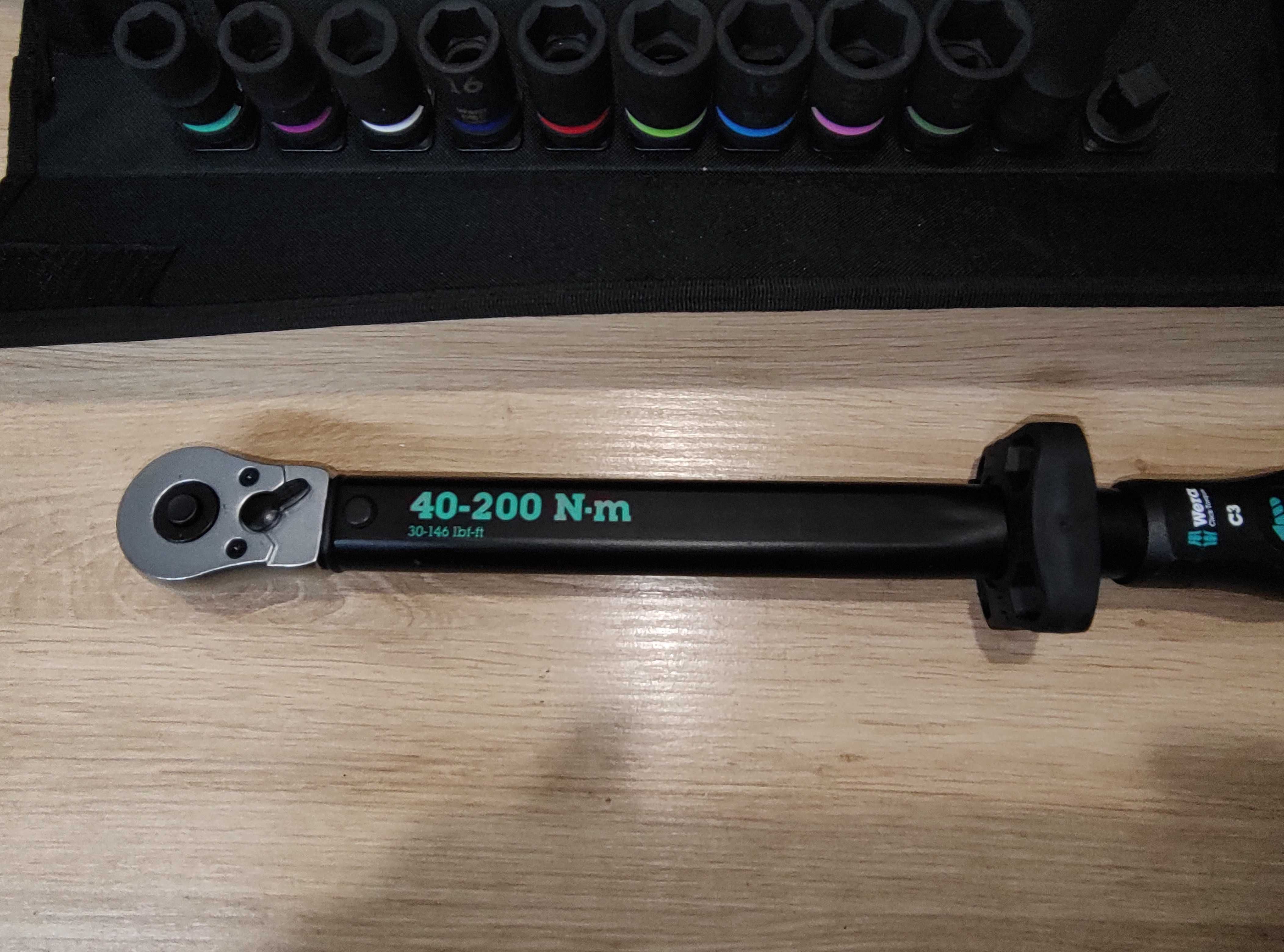 Klucz dynamometryczny zestaw Wera Click-Torque C3  1/2" 40 - 200 Nm