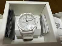 Zegarek księżycowy Omega Swatch Snoopy biały