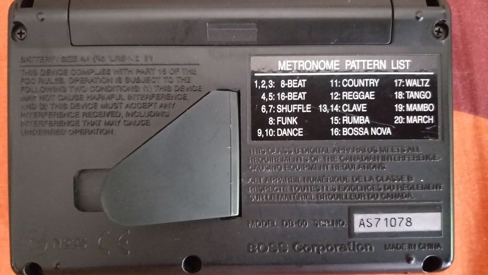 Metrónomo Digital Boss DB-60 Dr. Beat