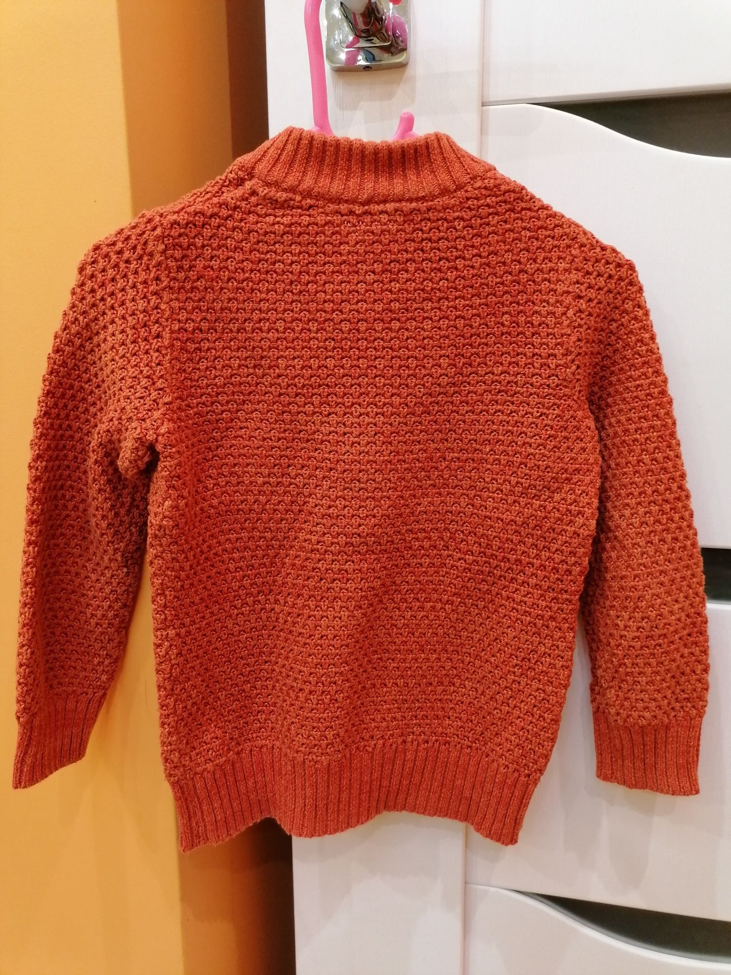 Sweter pomarańczowy dla chłopca r. 98-104