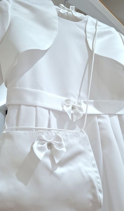 *Emmi Mariage* cudna sukienka alba komunijna bolerko torebka halka 134