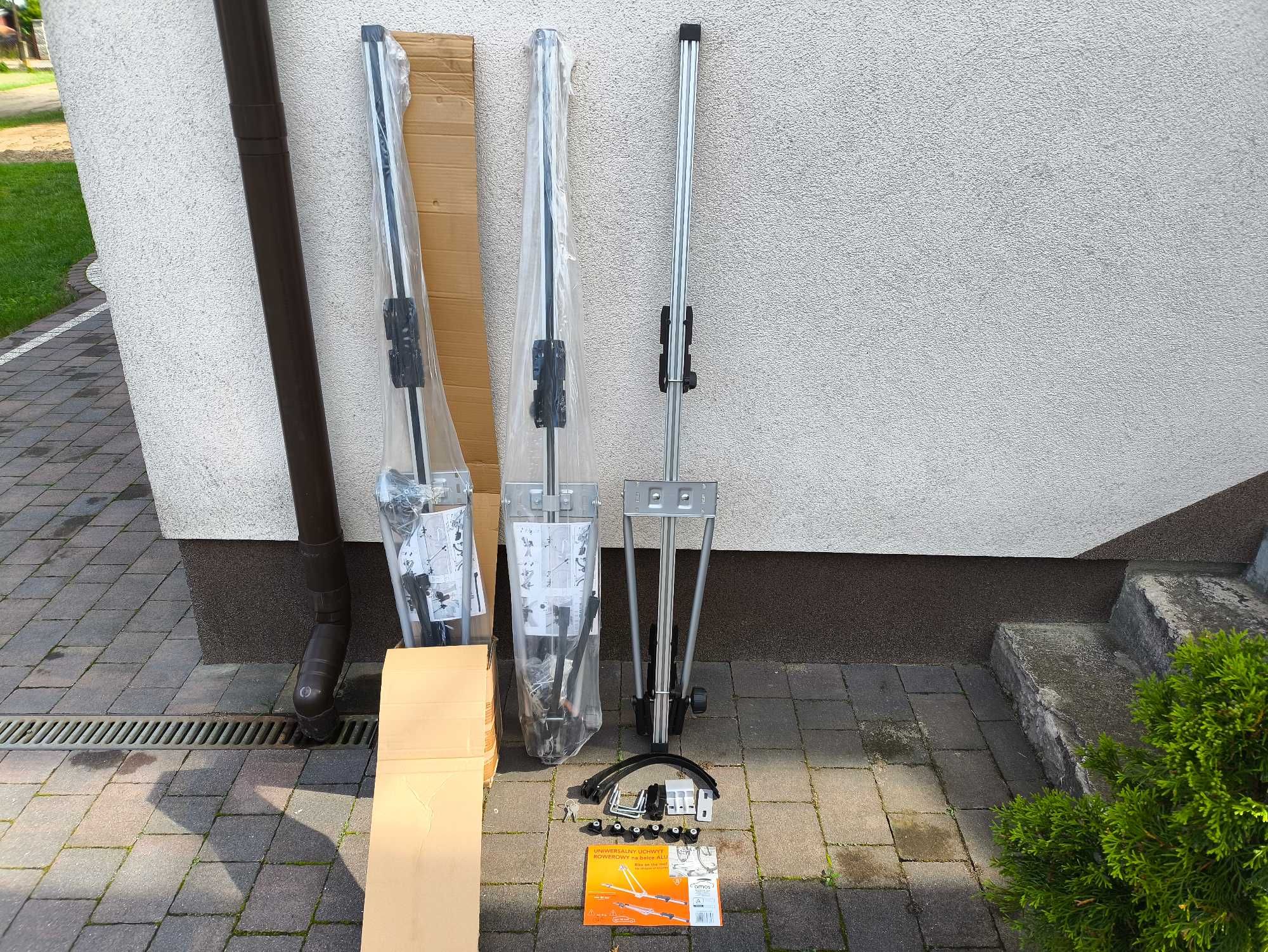3x BAGAŻNIK dachowy na rower-uchwyt rowerowy ALUMINIOWY na dach - AMOS