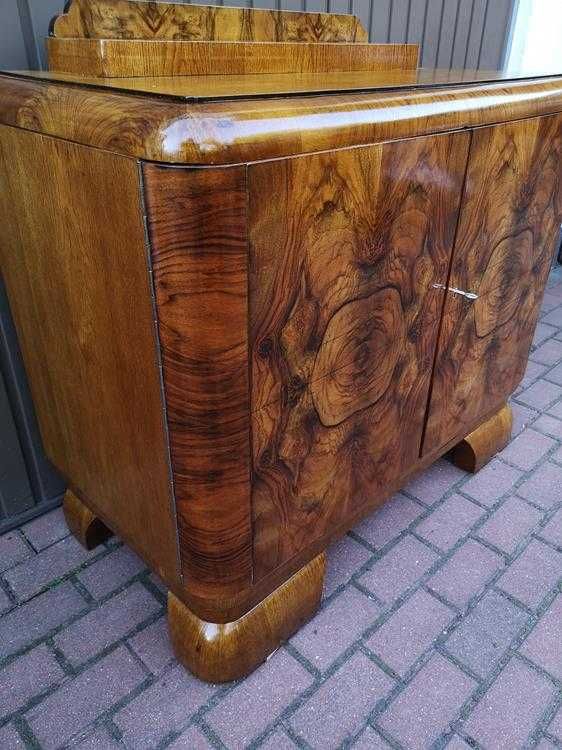 Komoda ART-DECO Orzech-Dąb Zgrabna Stara Antyk Politura Po Renowacji.