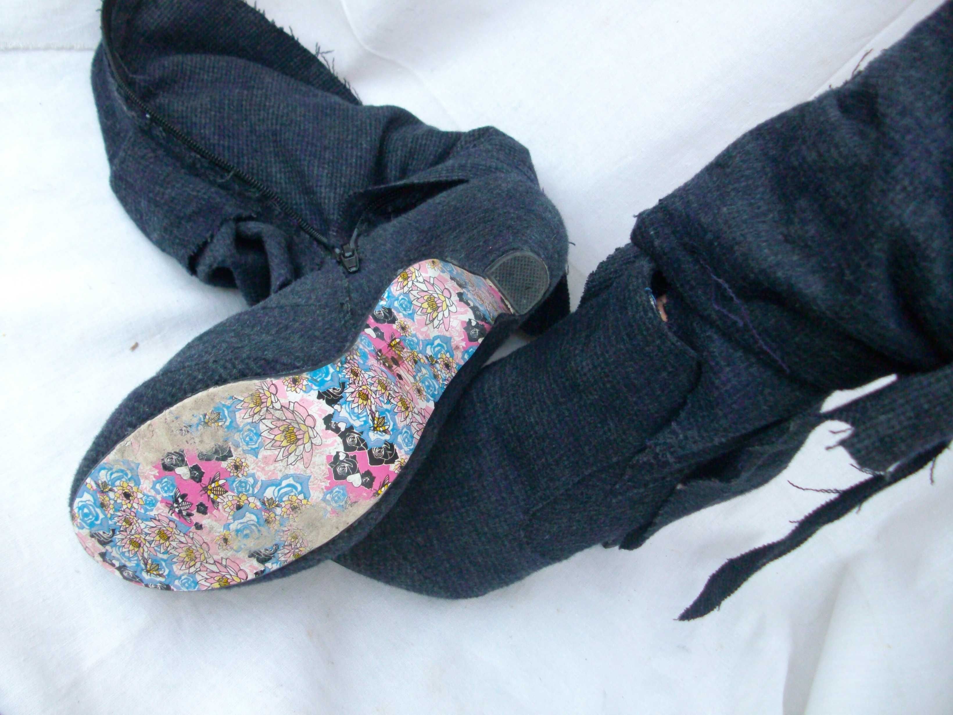 Irregular Choice jeansowe botki 37