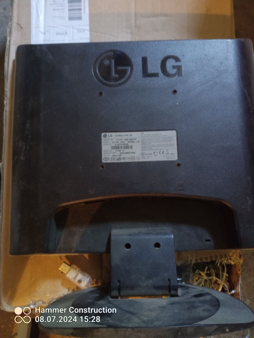 Monitor LG drukarka HP