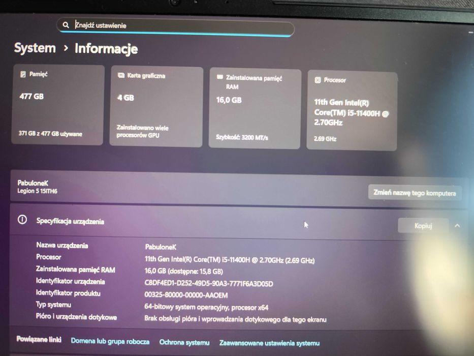Lenovo legion laptop