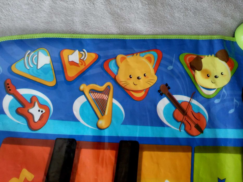 Mata muzyczna taneczna do tańca Smily Play nagrywająca pianinko