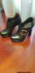 Botas compensadas em pele n 36