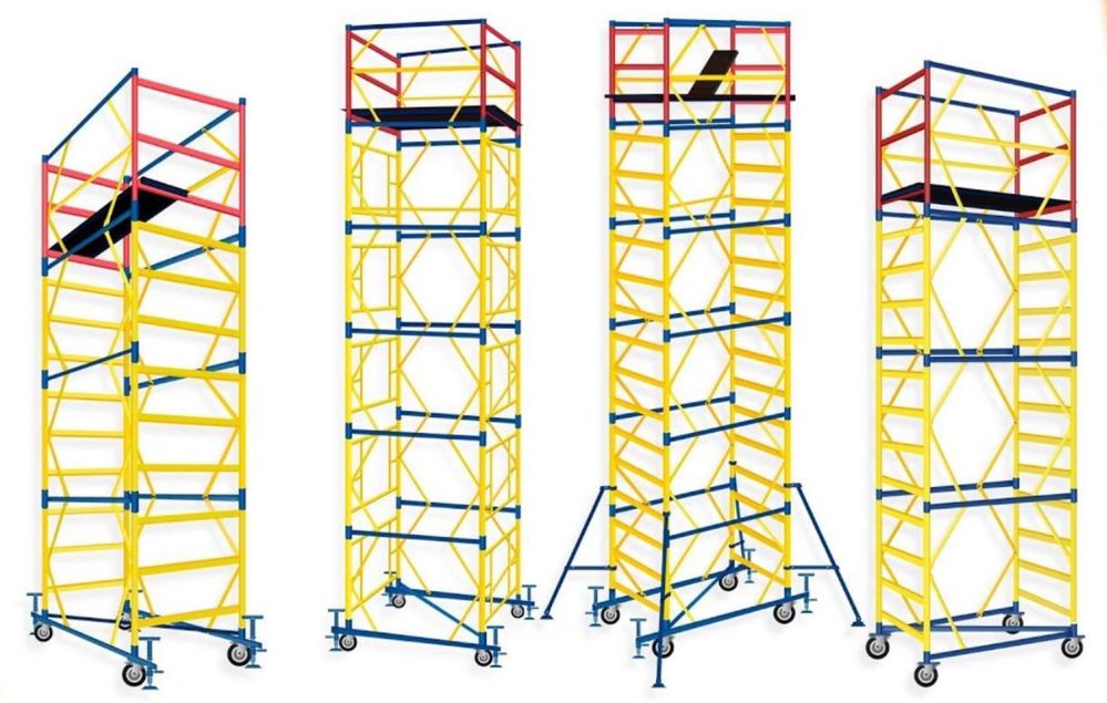 Строительные риштовка на колесах. Вишка Тура.БЕСПЛАТНАЯ ДОСТАВКА