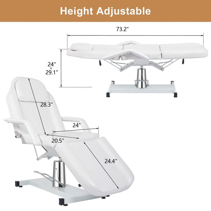 Marquesa Hidráulica Giratória 360º - Ajustável, Confortável