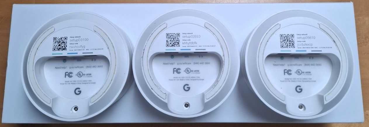 Zestaw Google Mesh – 3x Google WiFi  AC1200+1x Google Nest WiFi AC2200