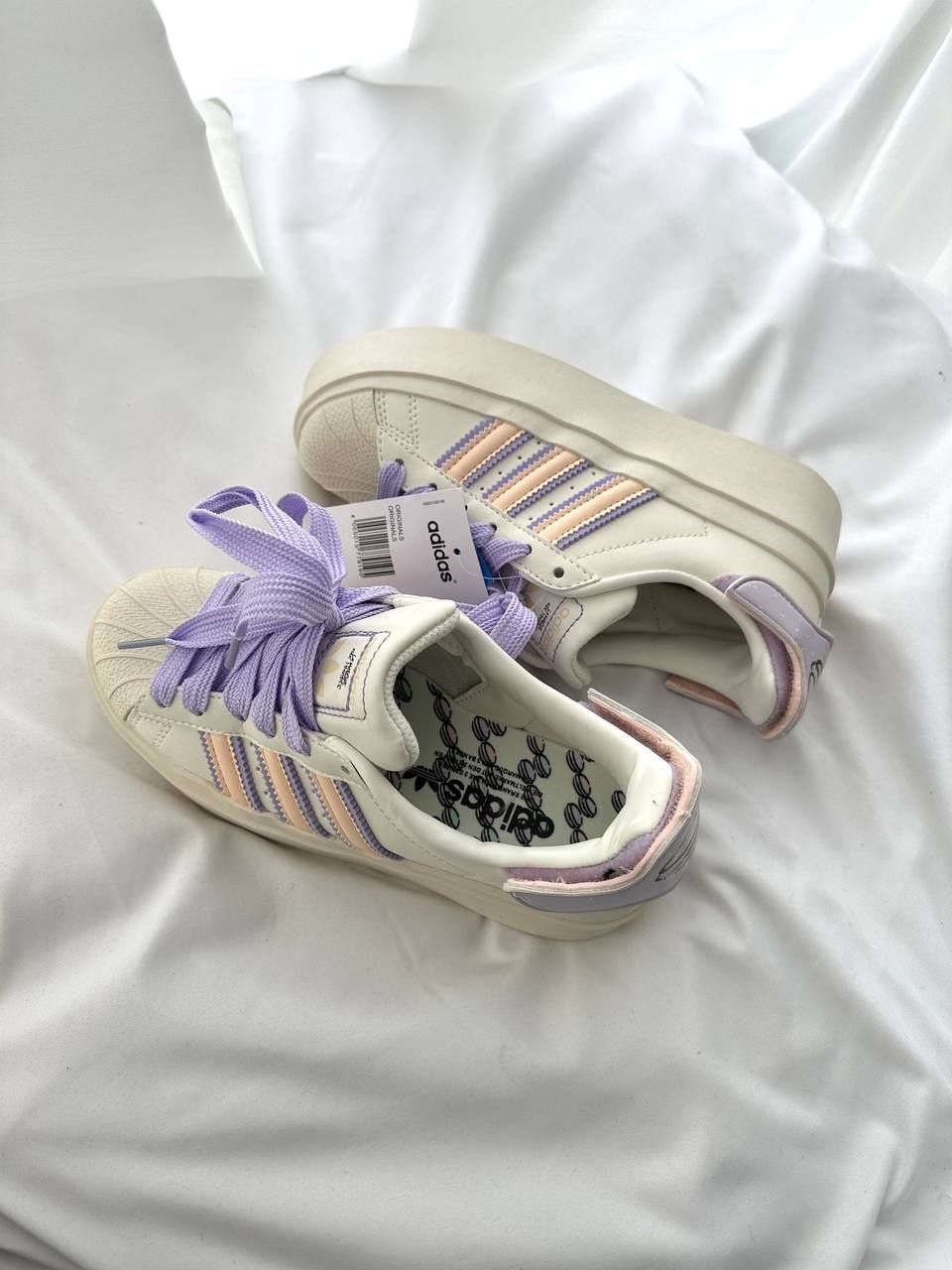 Жіночі кросівки Adidas Superstar Bonega purple/Cream Macaroon р36-40