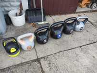 Kettlebell Bitumiczne zestaw 12kg 10kg 5kg 4kg 3kg