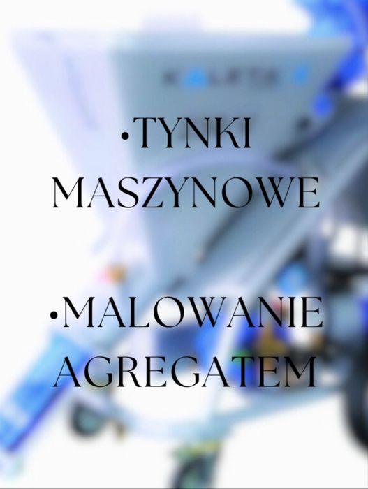 tynki maszynowe cementowo wapienne / malowanie natryskowe