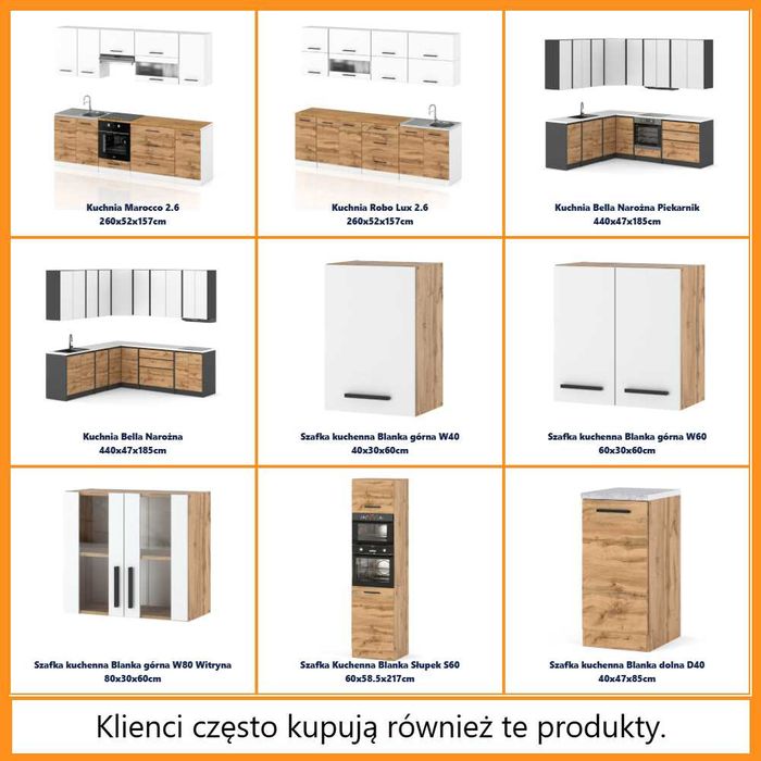 Kuchnia Nowoczesna Modułowa Rest 2.0m Zestaw Szafki Kuchenne Pojemne