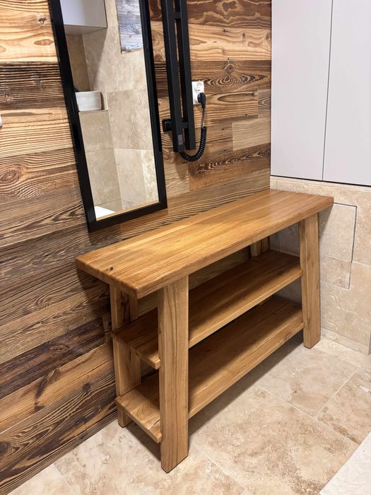 Drewniana dębowa konsola lite drewno porządny mebel