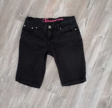 Terranova jeansowe czarne szorty s 36