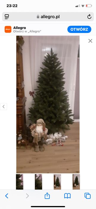 Duza choinka sztuczna swierk 220cmPremium Mega Jakosc  naturalny kolor